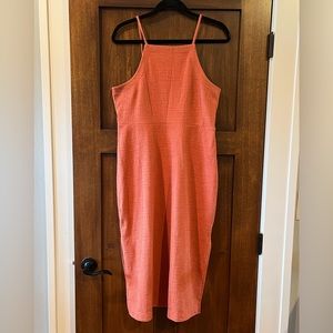 Madewell Knit Apron Cami Dress, Size M, Color: Burnt Orange, like new